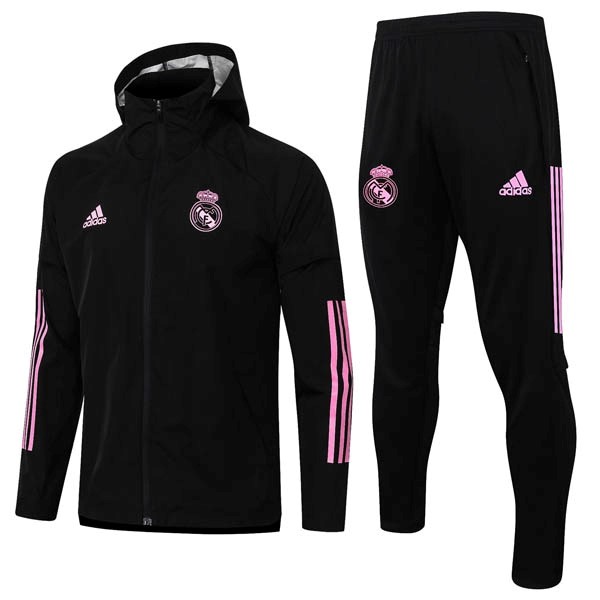 Giacca Calcio a vento Real Madrid Set Completo 20/21 Nero Rosa